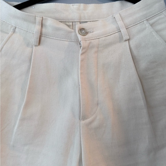 Zara Cream carrot Chinos Relaxed Fit High-Waisted - Picture 2 of 6